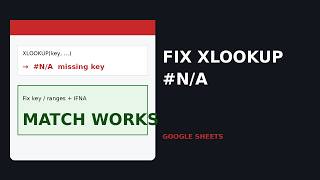 Full How to Fix XLOOKUP Returning #N/A in Google Sheets Update