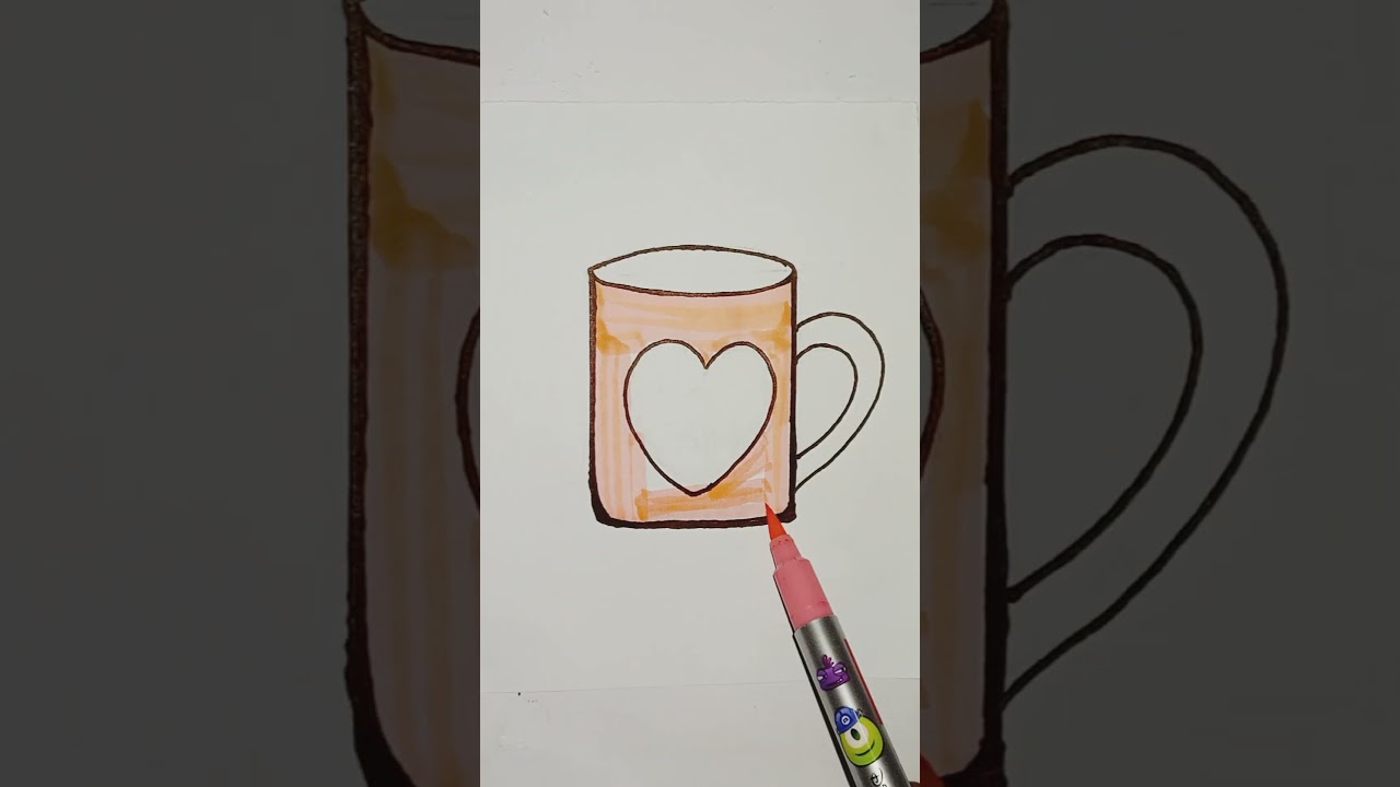 How to draw a Best friend cup