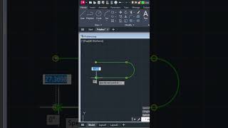 14. Create Lines and Arcs using Polyline command in AutoCAD