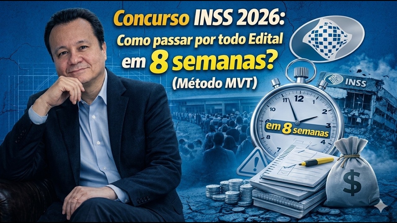 Concurso INSS 2026: Como Passar por Todo Edital em 8 Semanas (Método ...