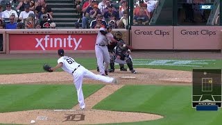 BOS@DET: Shaw plates Bradley Jr. on fielder's choice