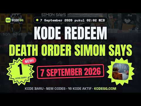 Death Order Simon Says Codes (September 2026) 🎁 Latest Codes Update September 7, 2026 — KodeGG