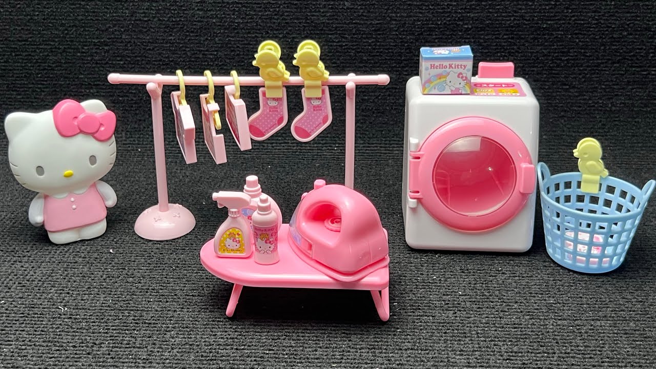 9 Minutes Satisfying With Unboxing Hello Kitty Laundry Set ASMR (No Music)