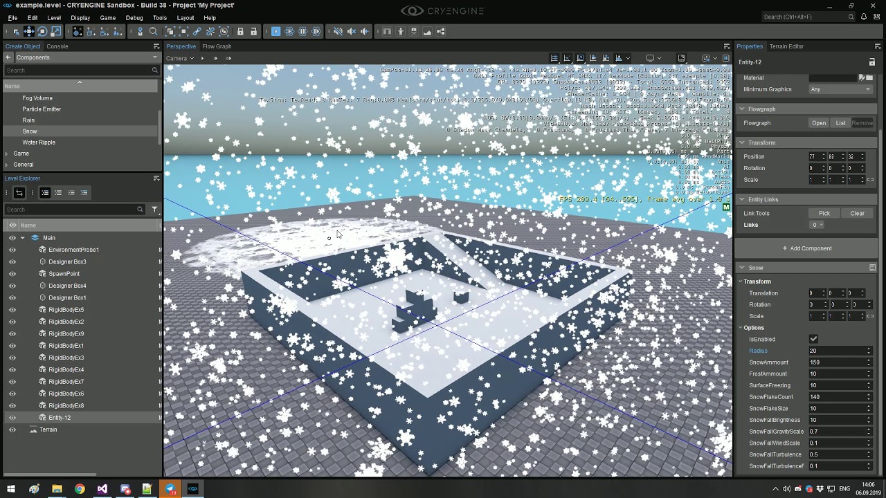 CEVSnow plug-in for CRYENGINE 5.6
