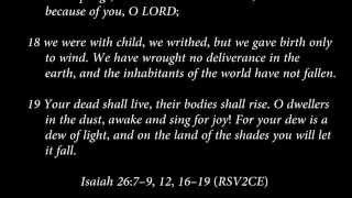 isaiah 26:7-9, 12, 16-19