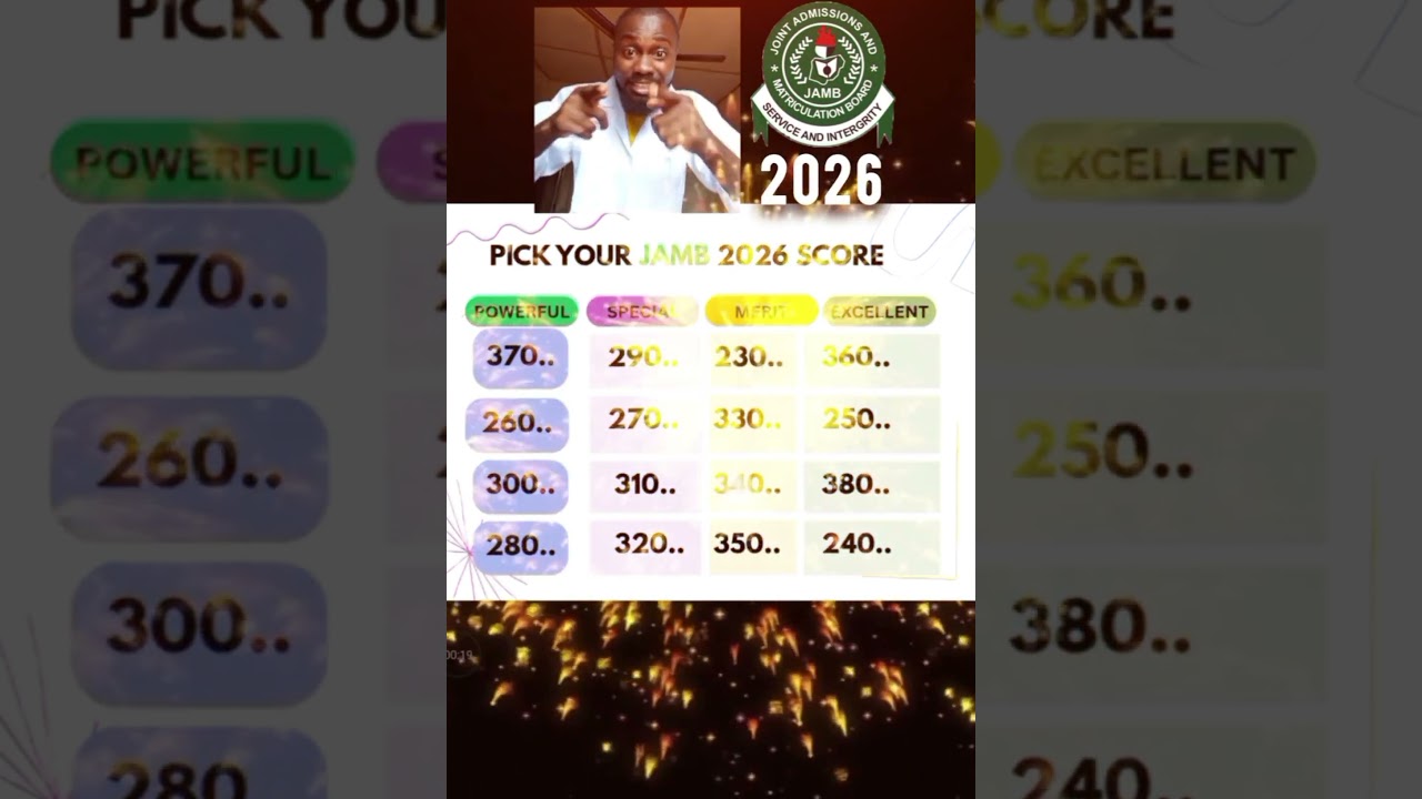 DROP YOUR JAMB 2026 SCORE WITH FAITH: BELIEVE & MANIFEST IT 