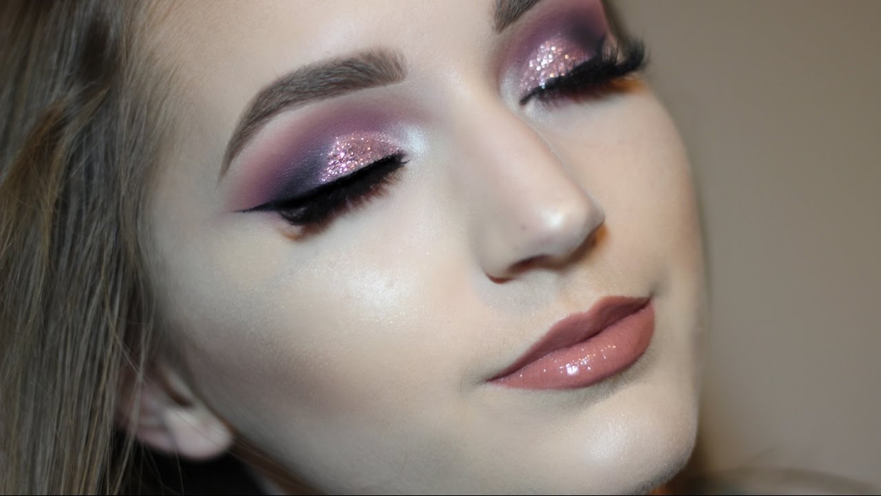 PINK GLITTER GLAM // Cosmetics By Mackenzie YouTube