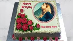 Happy Birthday Cake With Name And Photo Youtube