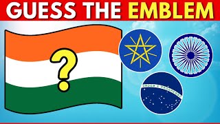Guess The Emblem of The Flag 🏳️‍🌈 | Flag Quiz | Easy, Medium, Hard, Impossible 🤯