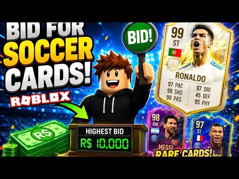 Playing Roblox bid for soccer cards#gameplay 
