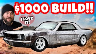 $1000 DOLLAR BMW MUSTANG CHASSIS SWAP! BUDGET BUILD HOT RAT ROD GETS NEW WHEELS! by Caseys Customs 60,922 views 3 months ago 25 minutes