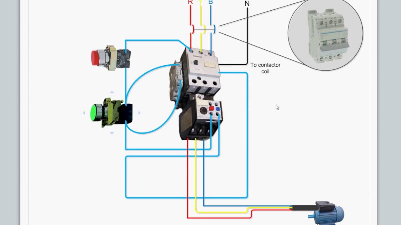 Direct Online Starter - YouTube direct online starter wiring diagram 