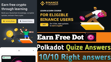 Binance Learn and Earn Polkadot Quiz Answers Today || How to Earn Free Usdt on Binance? Free dot.