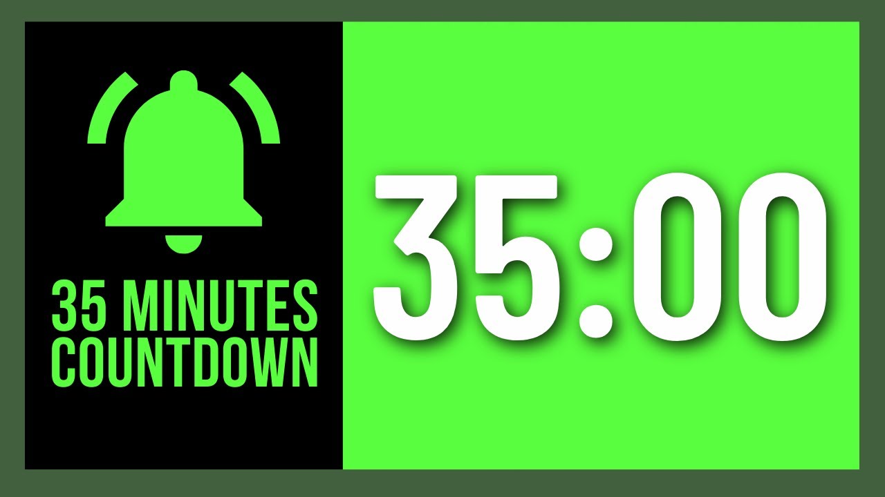 Green Screen 35 Minutes Countdown Timer - YouTube