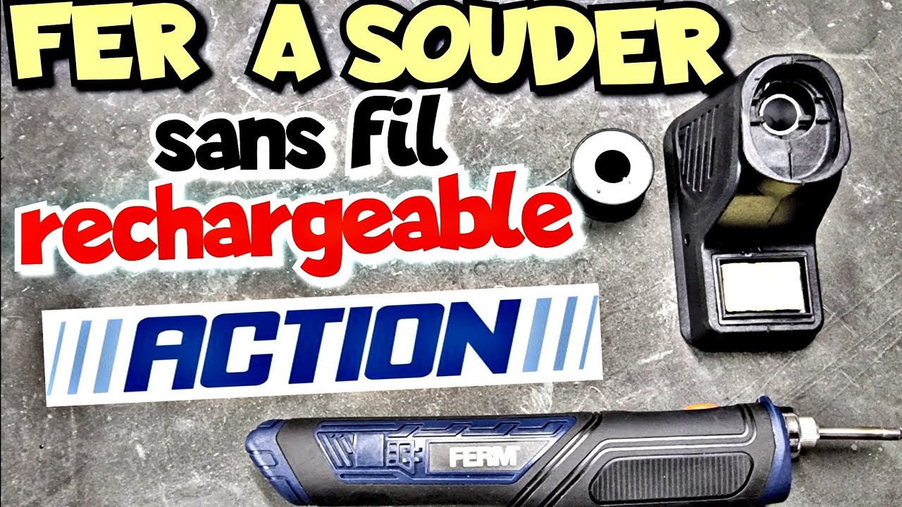 Fer à souder ACTION sans fil sur batterie ferm rechargeable sur