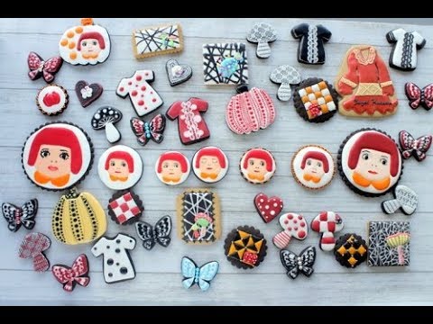 草間彌生のアイシングクッキー(生徒様作品)YAYOI KUSAMA　cookies