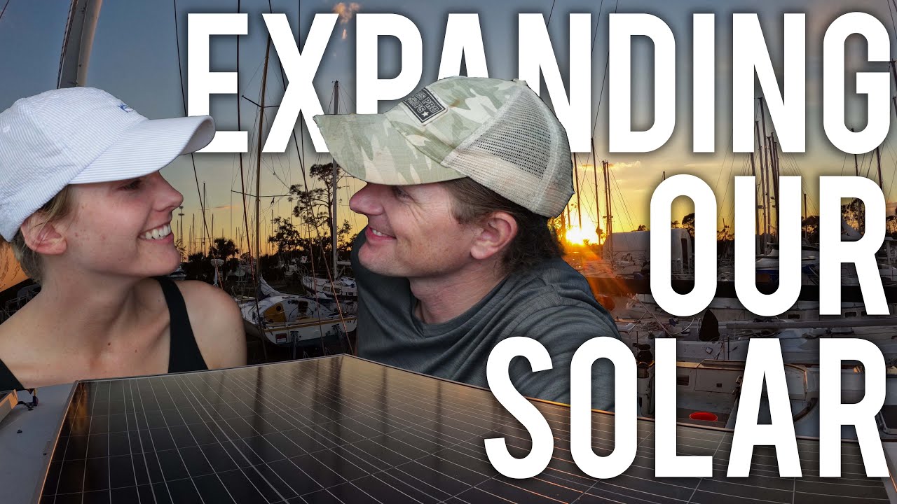 LIVING OFF GRID - SOLAR ARRAY Installation | AHOD 19 #solar #sailboat #diy
