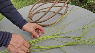 Take the dried twigs and branches and make rustic decoration farmhouse #diy