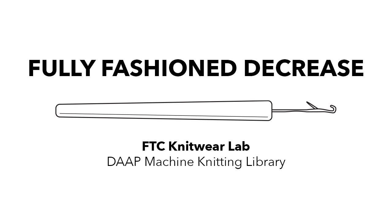 Fully Fashioned Decrease - YouTube