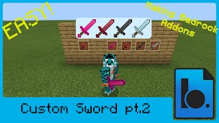 Minecraft Bedrock Addons Tutorial - Custom Sword Adding Effects - Windows 10