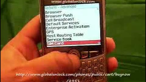 Blackberry 8310 Rogers Unlocking Instructions
