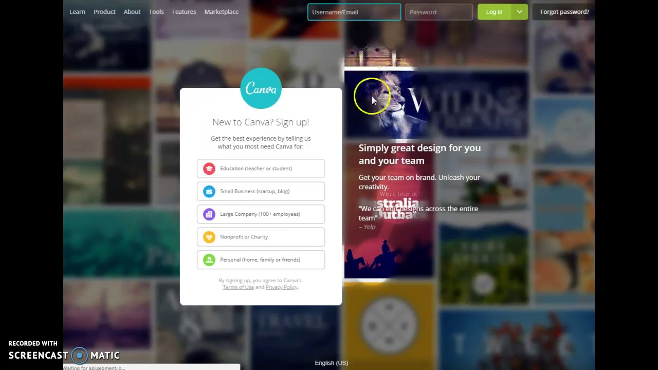 CANVA SIGNUP TUTORIAL
