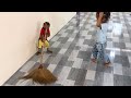 Hilarious Jason Try To Teach Sister Satya Sweep Floor With Broom