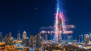 Dubai (Burj Khalifa) New Year's Eve 2016 Fireworks Celebrations