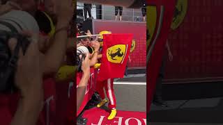 Lewis Hamilton congratulate Charles Leclerc on Silverstone Win