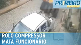 Video funcionario-morre-atropelado-por-rolo-compressor-no-rj-primeiro-impacto-17-05-24