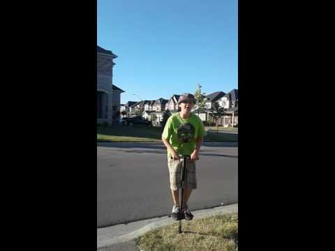 Kids pants fall down on pogo