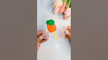 Easy icecream ideas for kids | clay orange icecream #shorts #craft  #ytshorts #trending #viral #diy