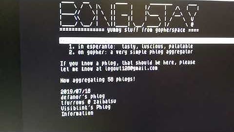 Gopher browser gets Timex hires mode