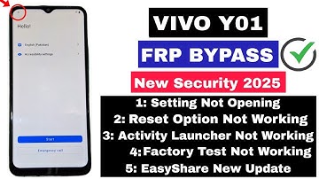 VIVO Y01 FRP Bypass Android 12 | VIVO Y01 Google Account Unlock Without PC | Settings Not Open 2025