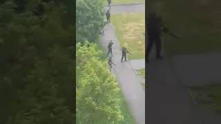 Перестрелка двух банд в городе Киев район Бровары