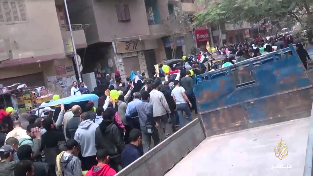مسيرة لرافضى الانقلاب العسكري بالهرم