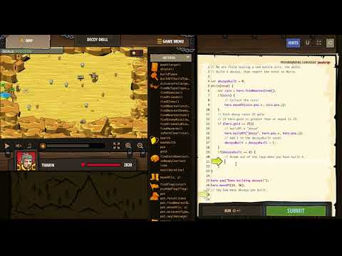 CodeCombat - Decoy Drill - JavaScript