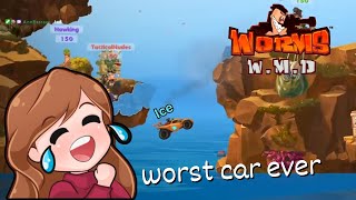 ACTUAL FOOTAGE of my driving test in WORMS WMD with friends!