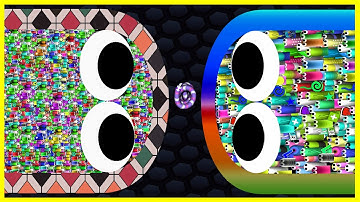 【 Slitherio YouTube 】 Giant Snake vs Robots AI Slitherio Gameplay Record