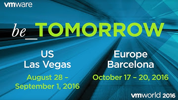 VMworld 2016 be TOMORROW