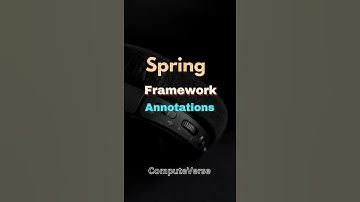 Spring Framework Annotations | SpringBoot |SpringMvc |SpringIOC | SpringFramework | Java