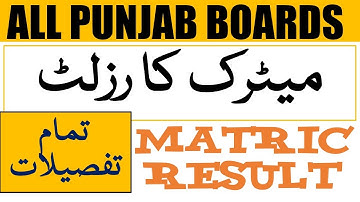 Punjab Boards Result 2021 | 10th Class Result 2021 | Matric Result 2021, SSC Part 2 Result 2021