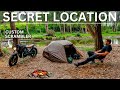  asmr solo motorcycle camping  silent vlog  beautiful location