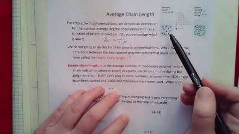 6. Kinetics of Chain Growth Polymerization: Kinetic Chain Length & Derivation of Rp & v for Anionic