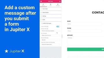 Add a custom message after you submit a form in Jupiter X