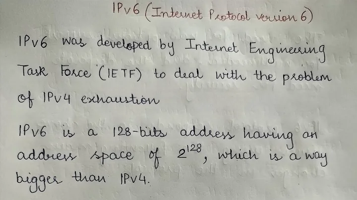 IPv6(IP Version 6) || IPv6 address || IPv6 Header