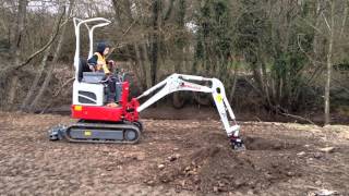 My 10 Year Old Son Trying Out The New Takeuchi TB210R.