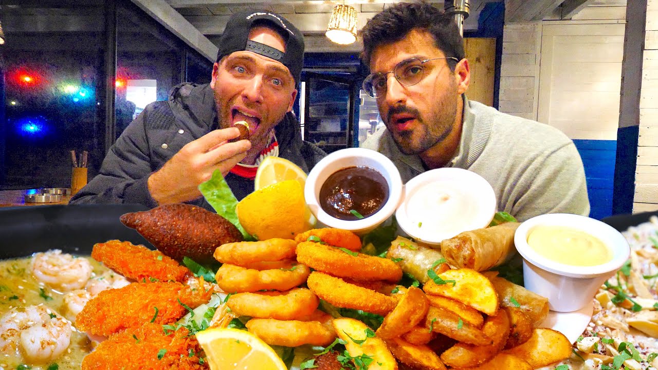 Lebanese SEAFOOD MOUNTAIN in Batroun Bar Food + Old Souk Tour