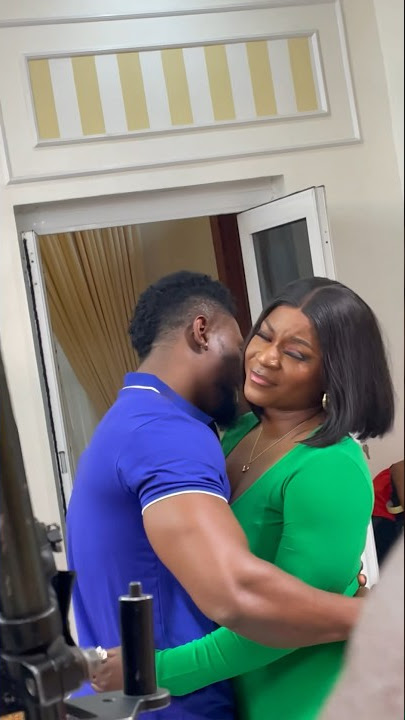 Destiny Etiko and Maurice Sam kiss in a movie. #DestinyEtiko #mauricesam #AnthonyWoode #nollywood