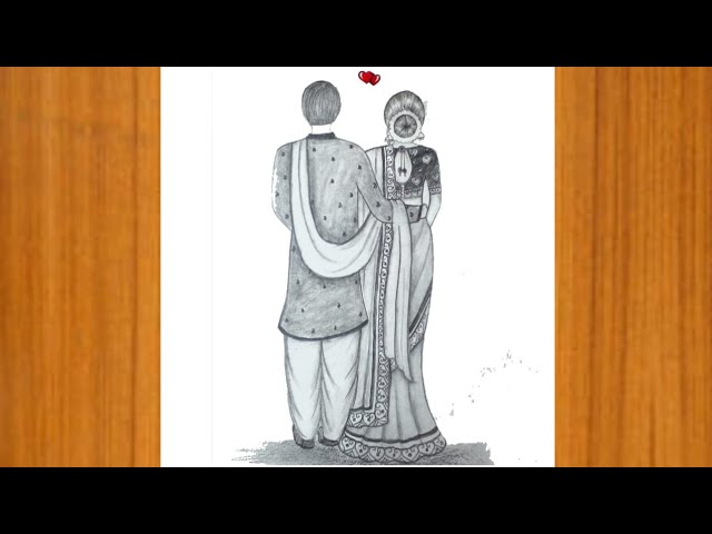 Buy Wedding Sketch, Couple Illustration, Wedding Anniversary, Paper  Anniversary, Wedding Gift, Wedding Illustration, Drawing From Wedding Photo  Online in India - Etsy